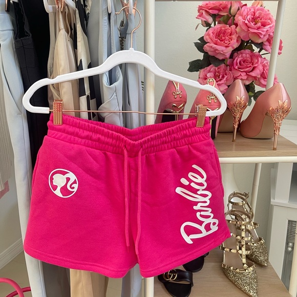 NWT Hot Pink Barbie Logo Shorts - Picture 10 of 10